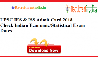 UPSC IES & ISS Admit Card