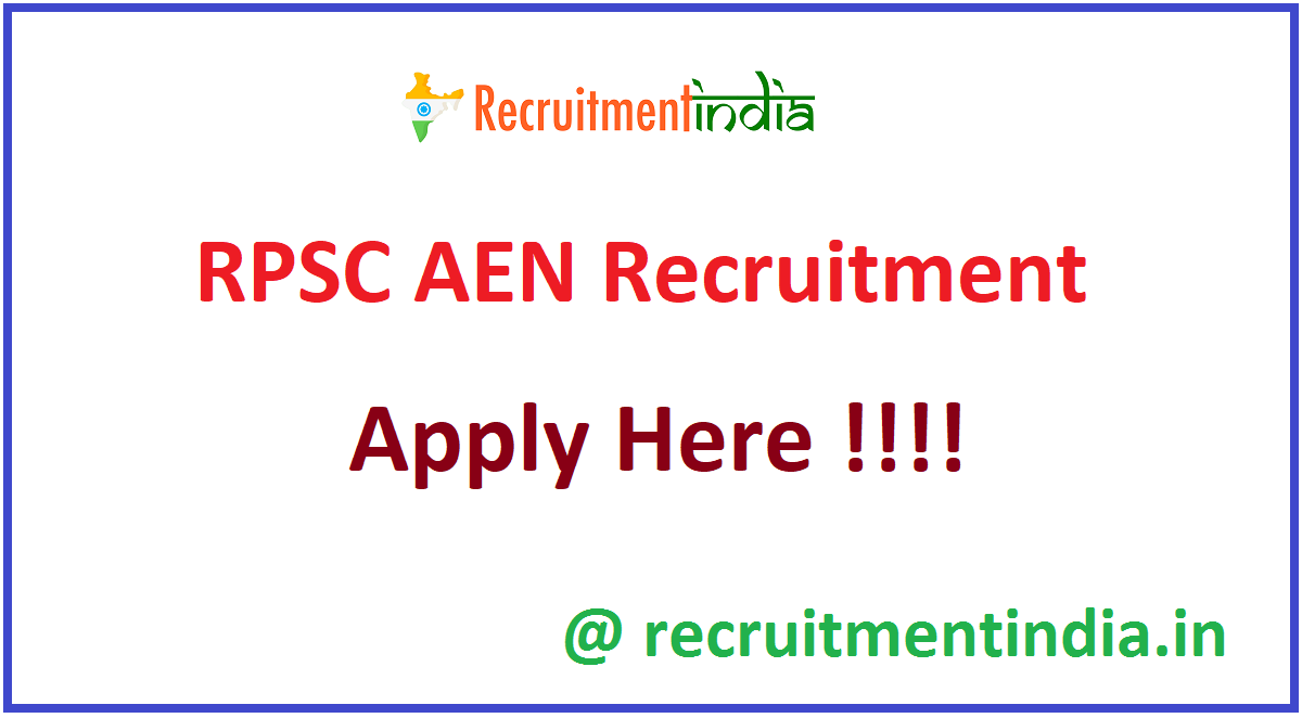 RPSC AEN Recruitment