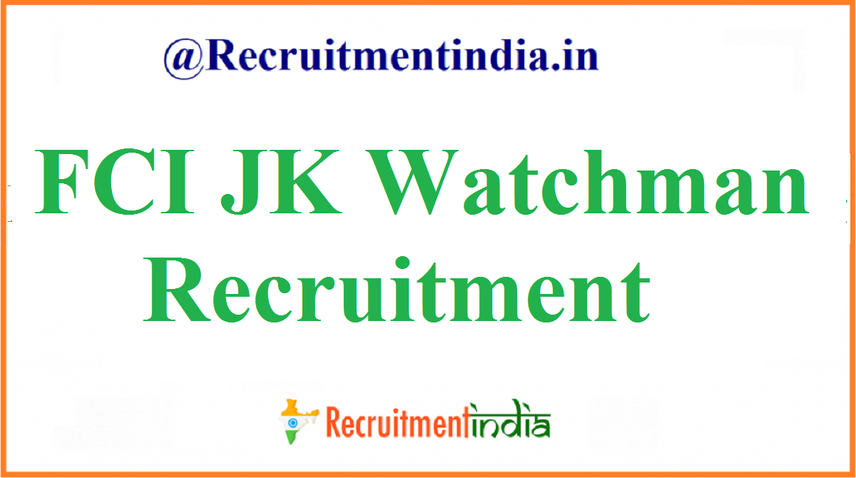 FCI JK Recruitment
