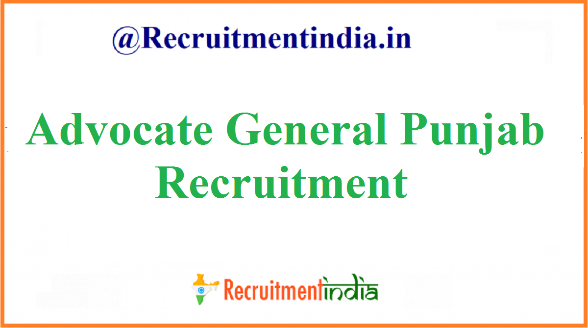 Advocate General Punjab Recruitment