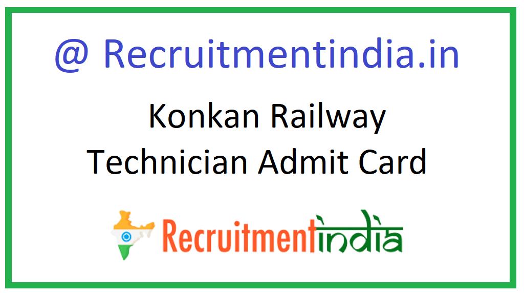 Konkan Railway Technician Admit Card