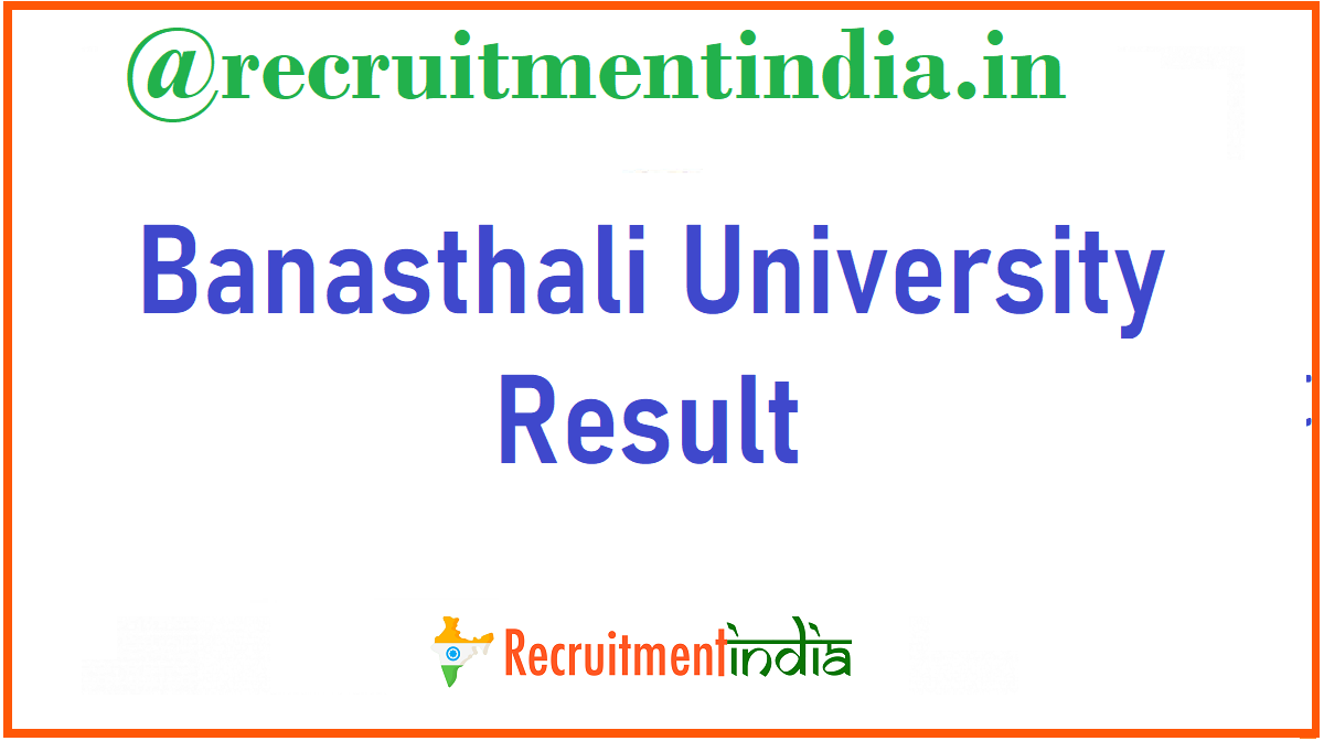 Banasthali University Result 