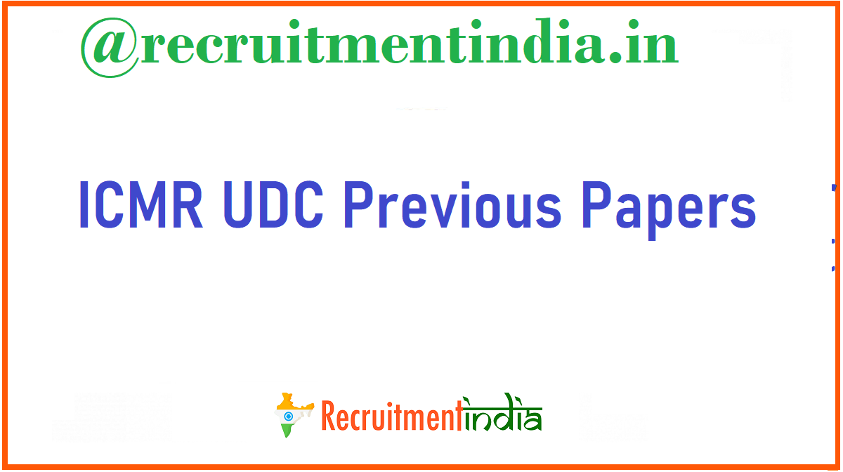 ICMR UDC Previous Papers
