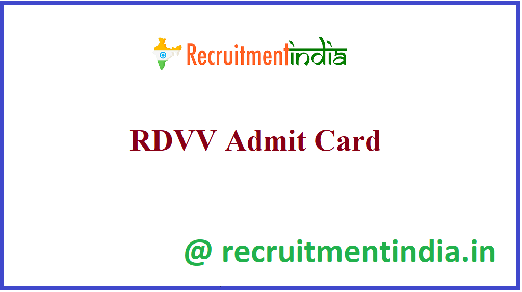 RDVV Admit Card