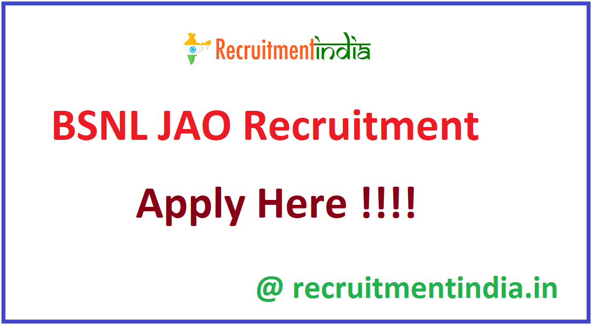BSNL JAO Recruitment
