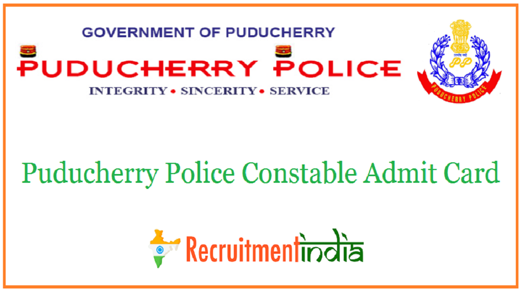 Puducherry Police Constable Admit Card