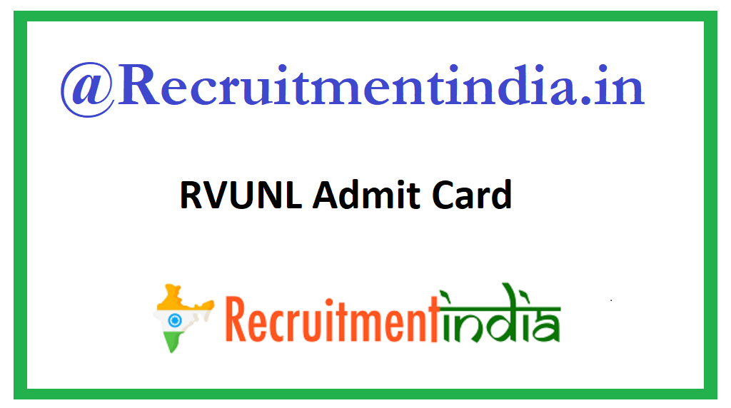 RVUNL Admit Card