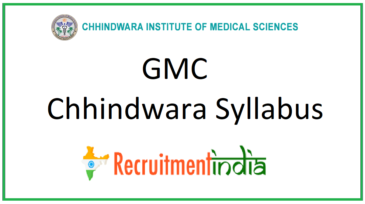 GMC Chhindwara Syllabus