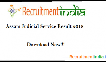 Assam Judicial Service Result 2018