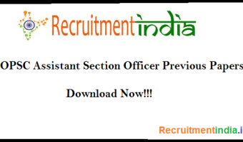 OPSC Assistant Section Officer Previous Papers