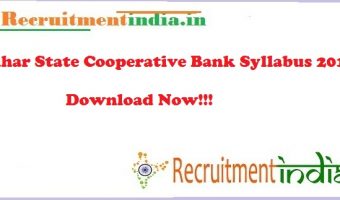 Bihar State Cooperative Bank Syllabus 2018