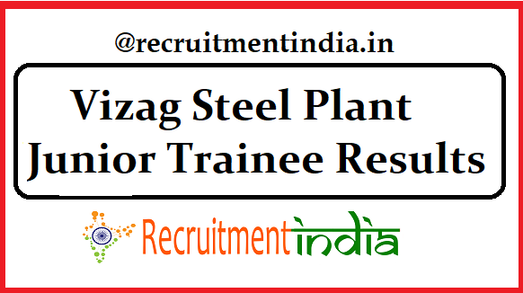 Vizag Steel Plant Junior Trainee Results