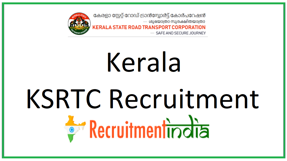 Kerala KSRTC Recruitment