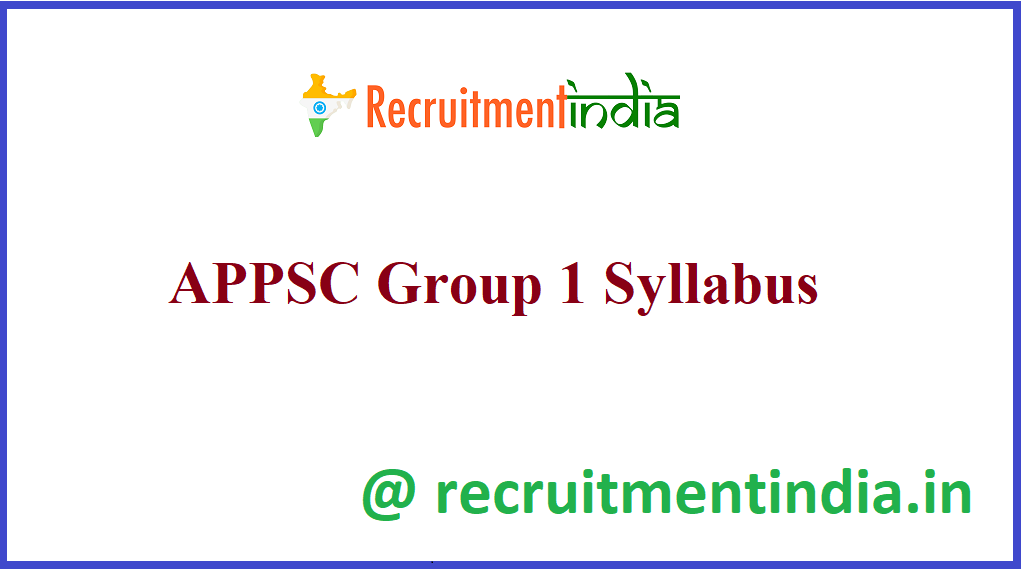 APPSC Group 1 Syllabus 