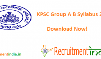 KPSC Group A B Syllabus 2019