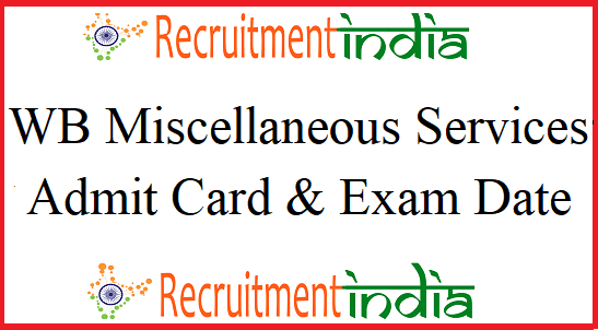 pscwb miscellaneous recruitment 2012 admit card
