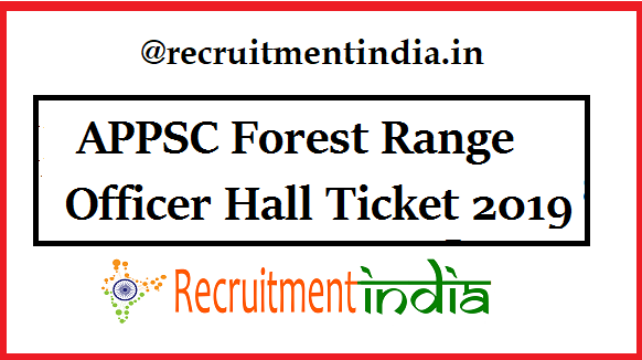 APPSC Forest Range Officer Hall Ticket