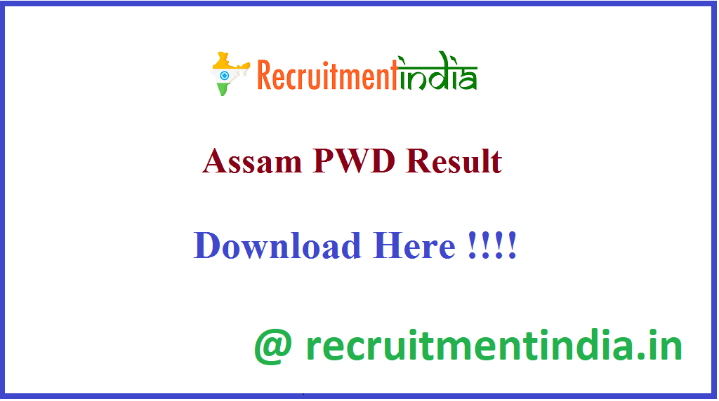 Assam PWD Result 