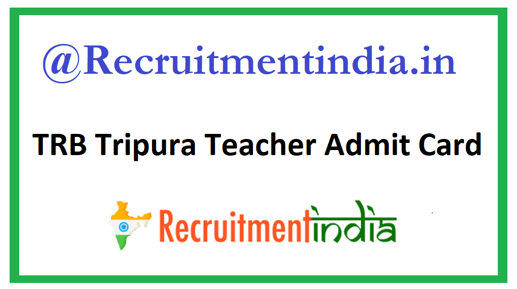 TRB Tripura Teacher Admit Card