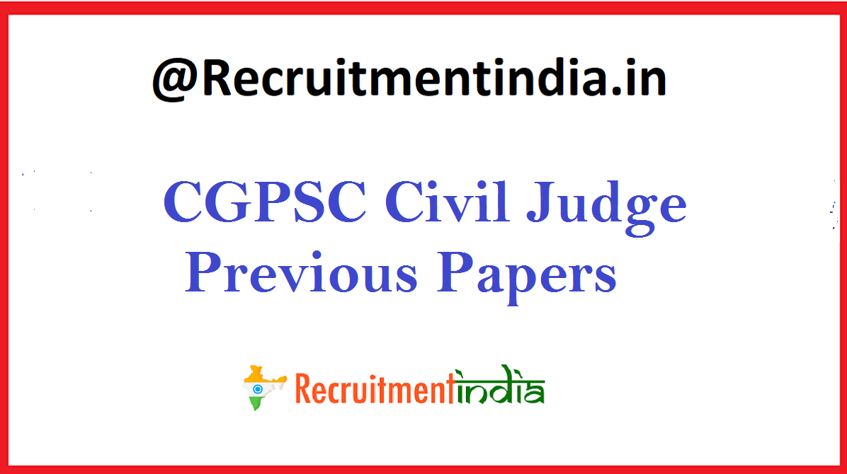 CGPSC Civil Judge Previous Papers 
