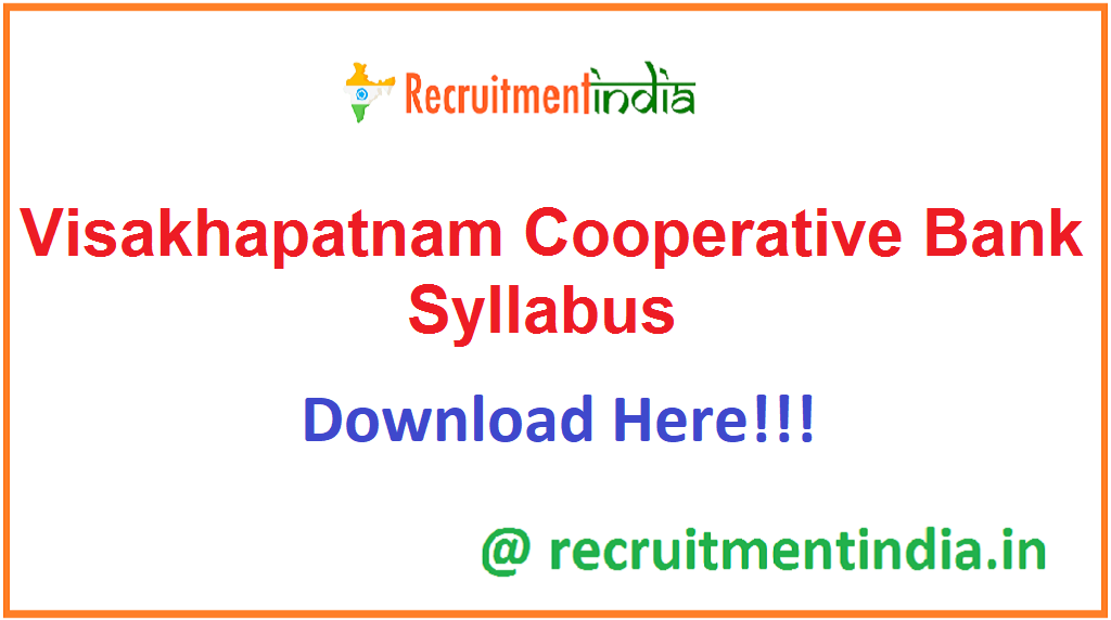 Visakhapatnam Cooperative Bank Syllabus