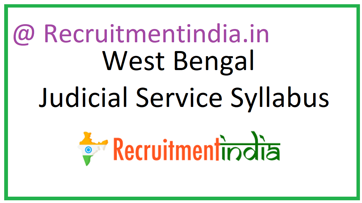 West Bengal Judicial Service Syllabus