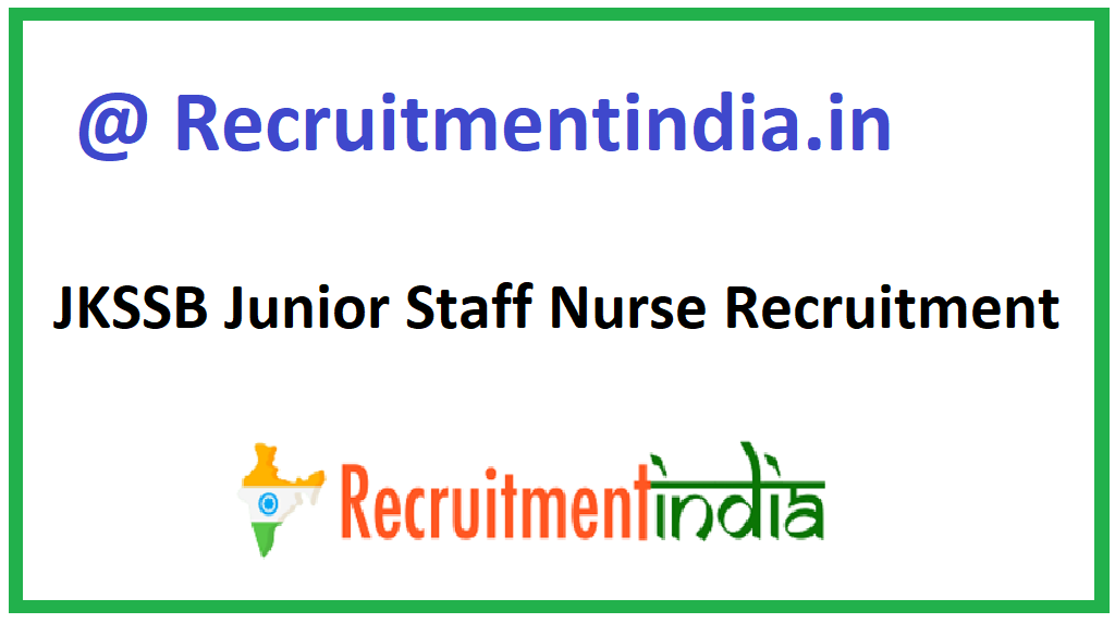 JKSSB Junior Staff Nurse Recruitment 