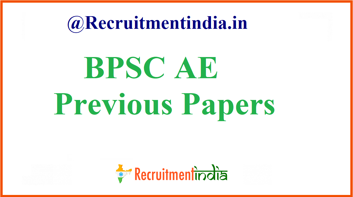 BPSC AE Previous Papers