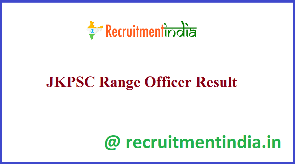 JKPSC Range Officer Result