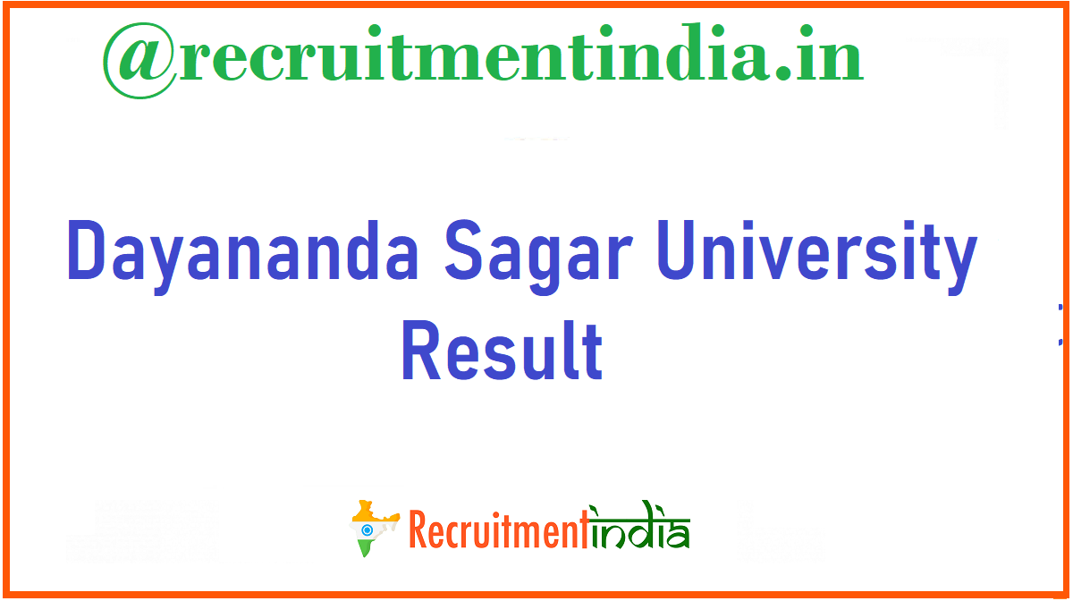 Dayananda Sagar University Result