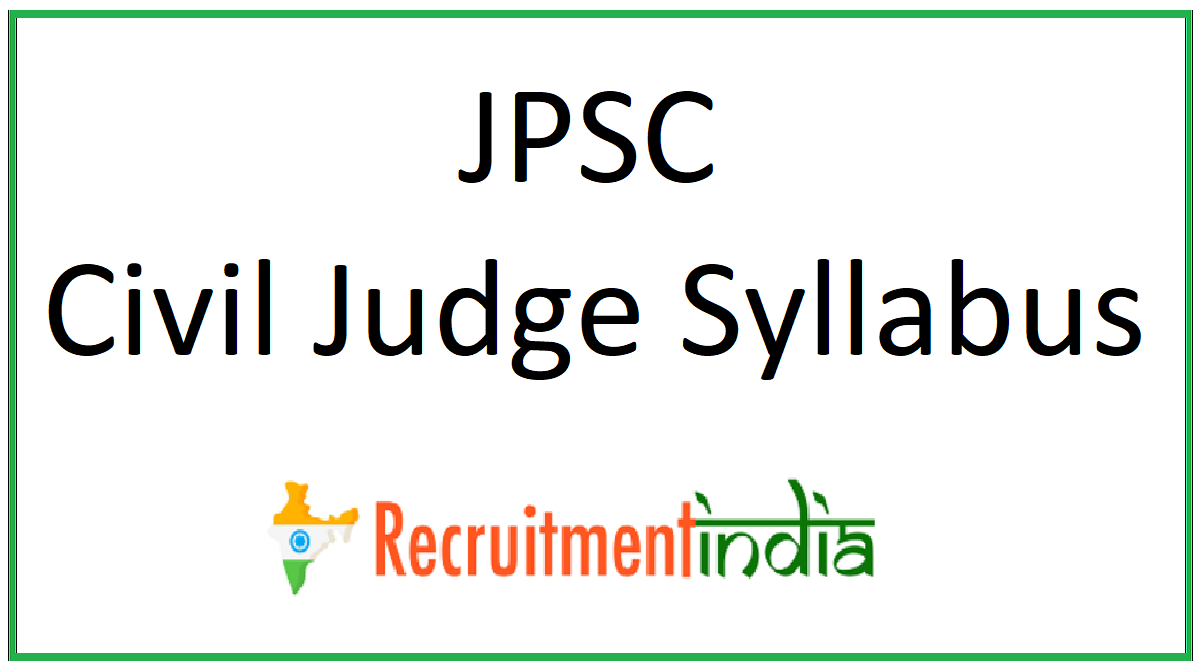 JPSC Civil Judge Syllabus