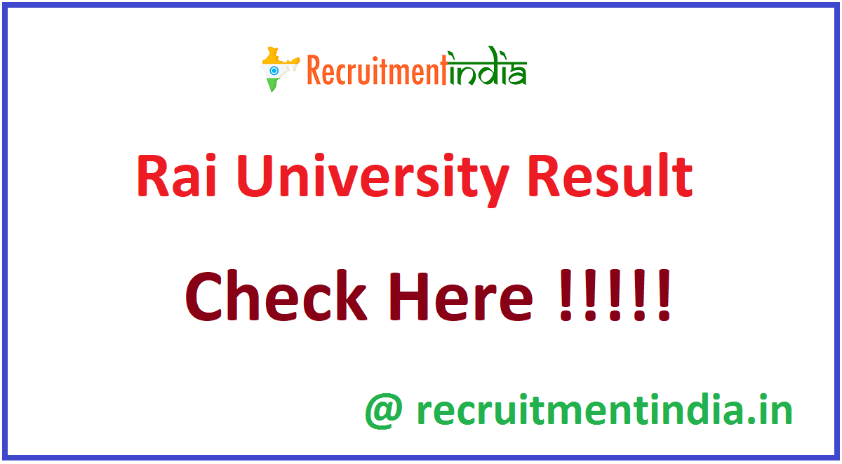 Rai University Result
