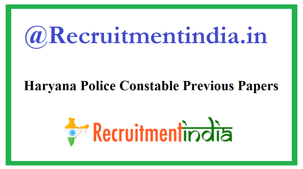 Haryana Police Constable Previous Papers