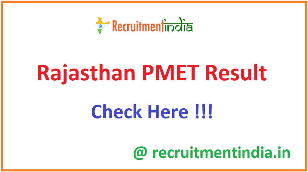Rajasthan PMET Result
