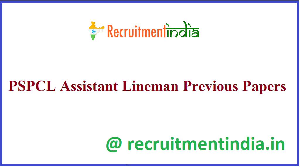 PSPCL Assistant Lineman Previous Papers 