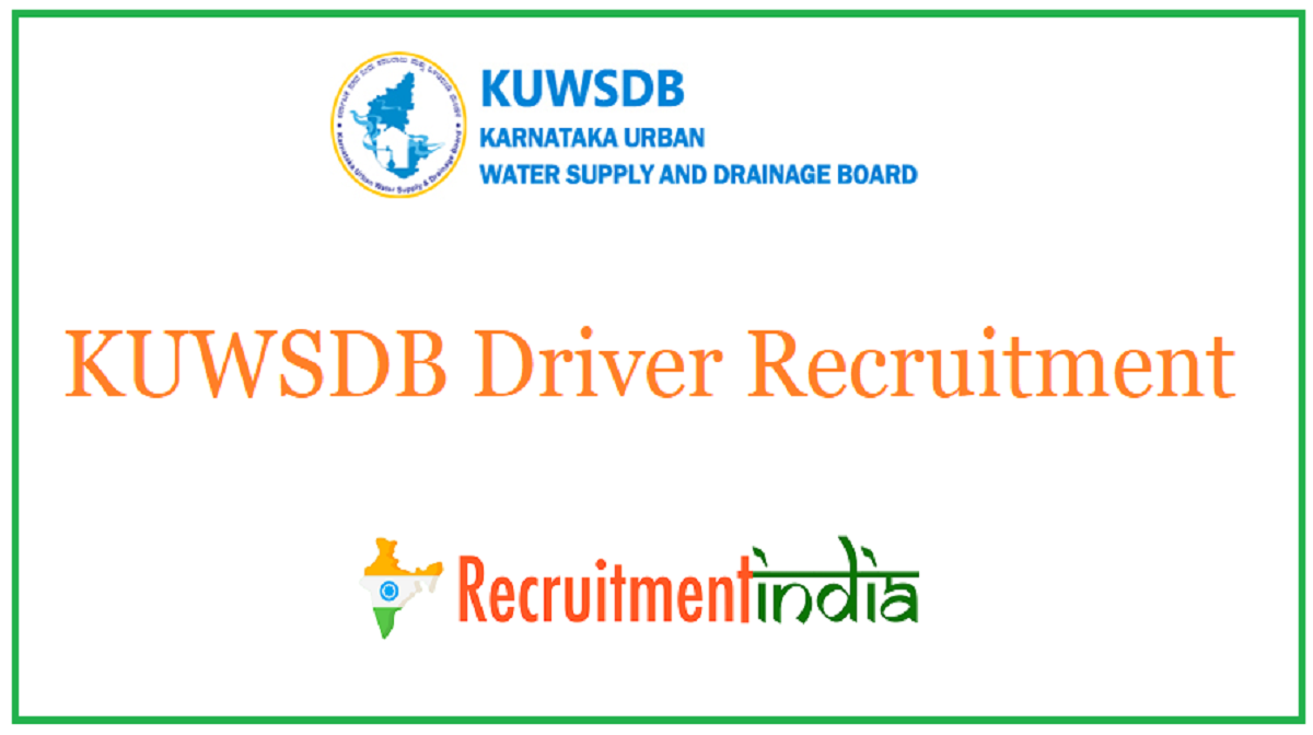 KUWSDB Driver Recruitment