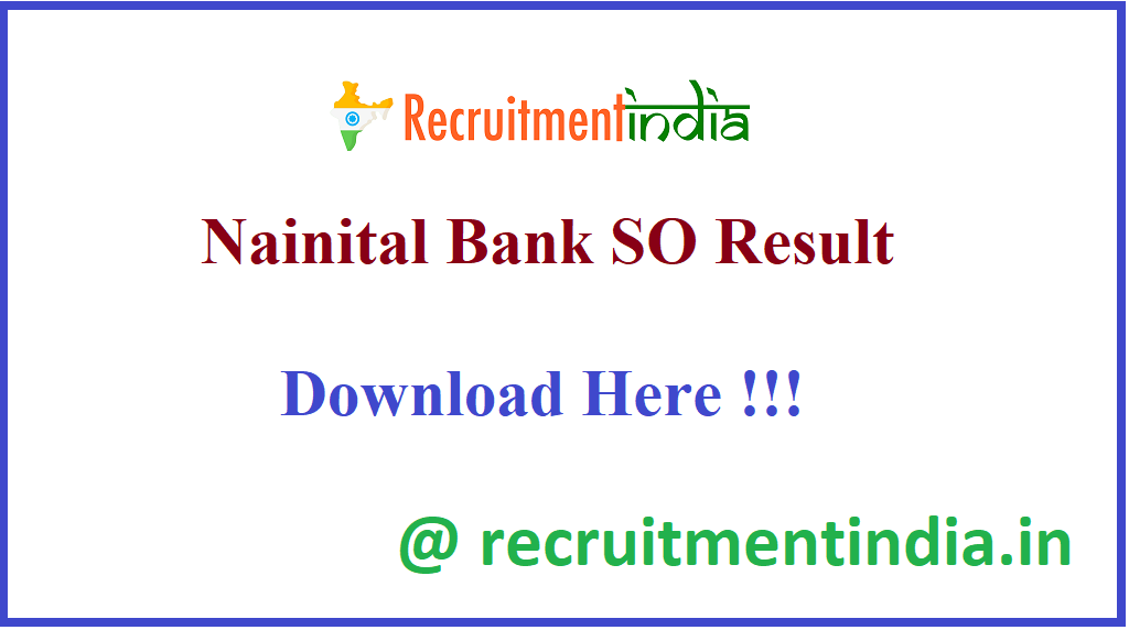Nainital Bank SO Result