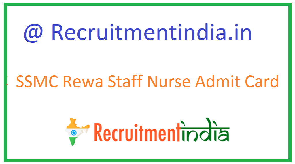 SSMC Rewa Staff Nurse Admit Card