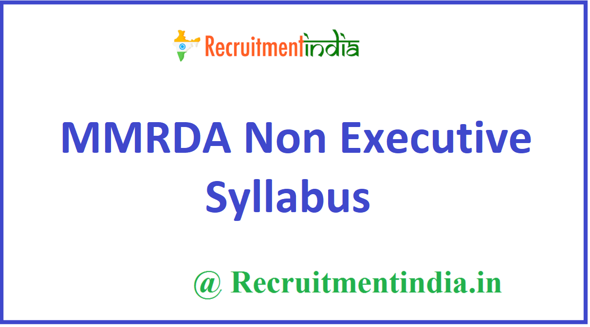 MMRDA Non Executive Syllabus 