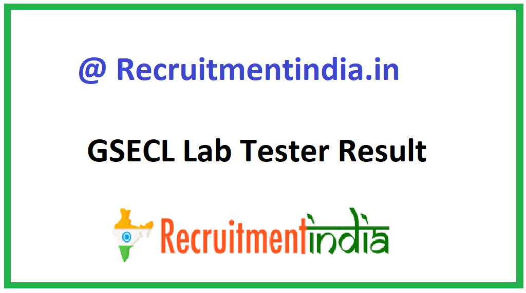GSECL Lab Tester Result