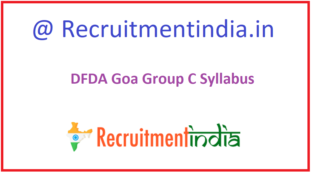 DFDA Goa Group C Syllabus 