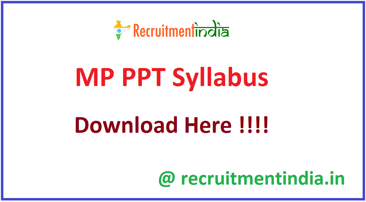 MP PPT Syllabus
