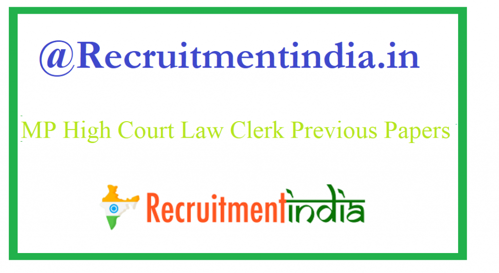 MP High Court Law Clerk Previous Papers