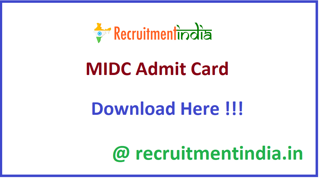 MIDC Admit Card 