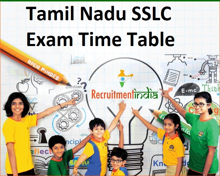 Tamil Nadu SSLC Exam Time Table