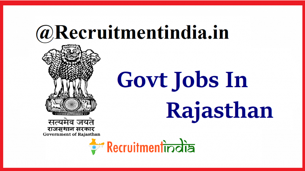 Govt Jobs In Rajasthan