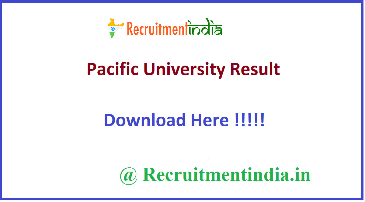 Pacific University Result 