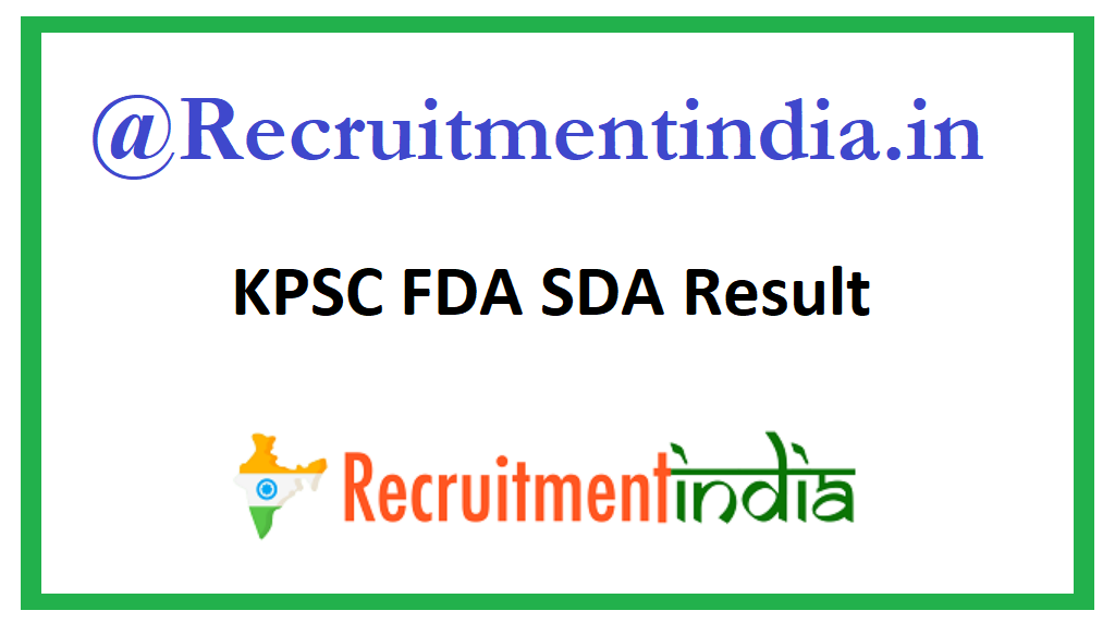 KPSC FDA SDA Result