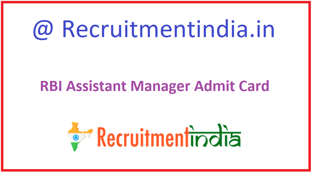 RBI Assistant Manager Admit Card