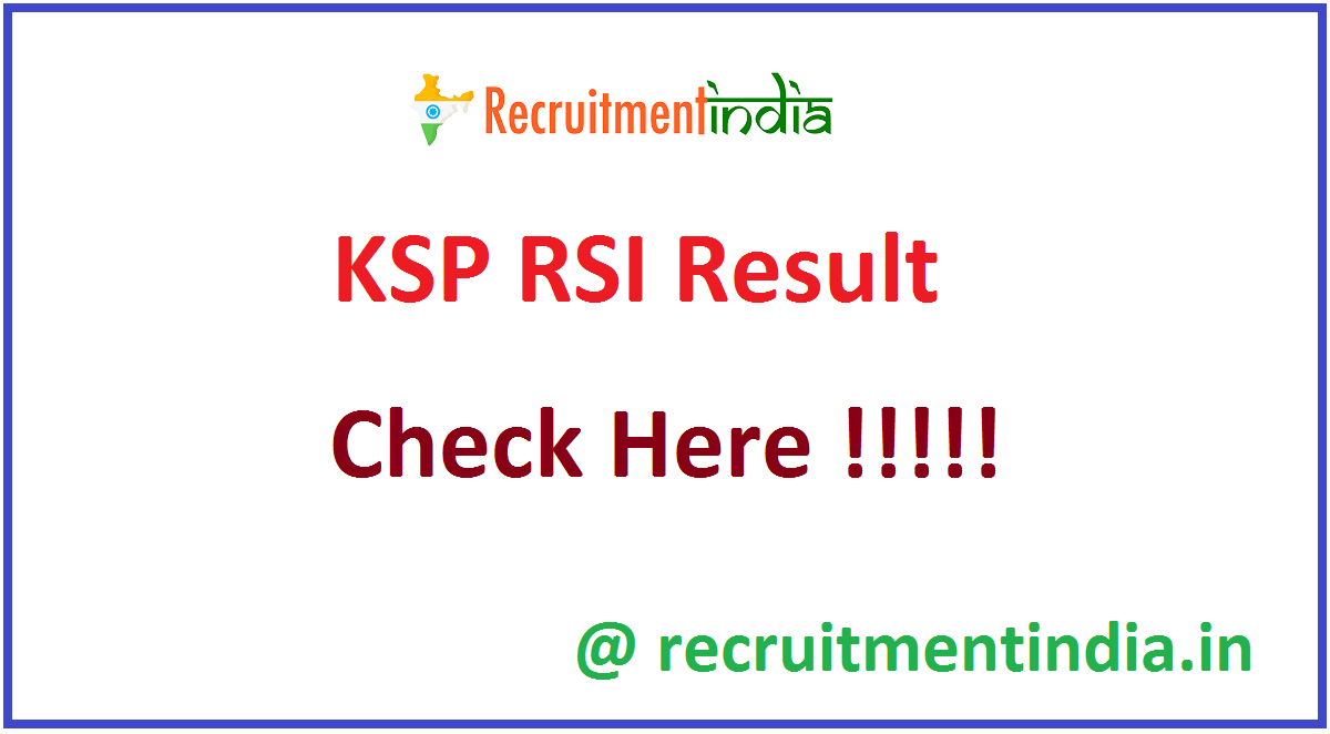 KSP RSI Result